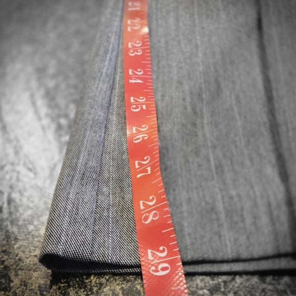 Worthington Petite Modern Fit Gray White Pinstripe Wide-Leg Trousers Women's 14P - Picture 14 of 15